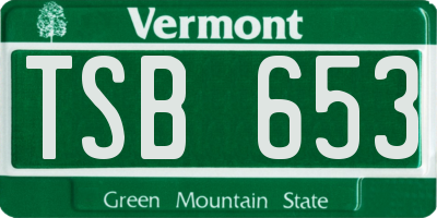 VT license plate TSB653