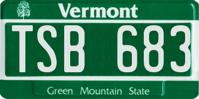 VT license plate TSB683