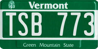 VT license plate TSB773