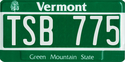 VT license plate TSB775