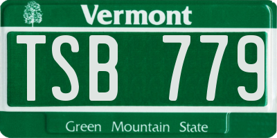 VT license plate TSB779