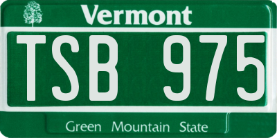 VT license plate TSB975