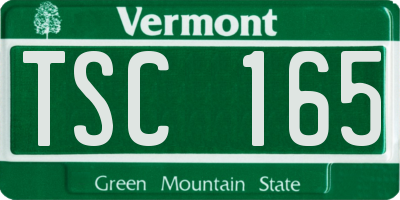 VT license plate TSC165