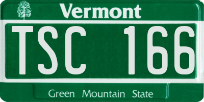 VT license plate TSC166