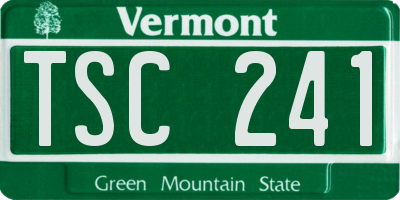 VT license plate TSC241