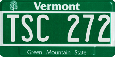 VT license plate TSC272