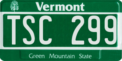 VT license plate TSC299