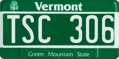VT license plate TSC306