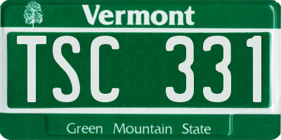 VT license plate TSC331