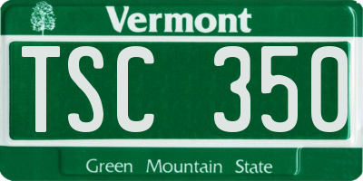 VT license plate TSC350