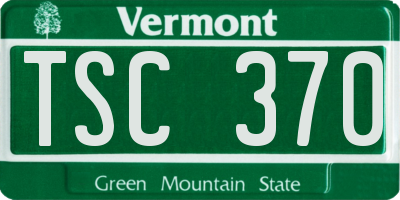 VT license plate TSC370