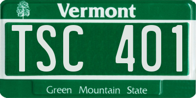 VT license plate TSC401