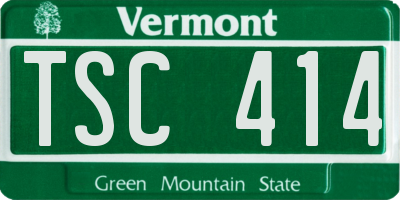 VT license plate TSC414