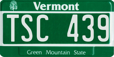 VT license plate TSC439