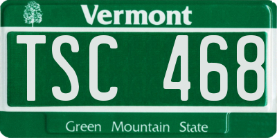 VT license plate TSC468