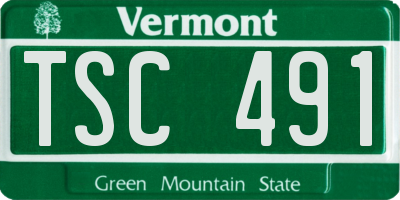 VT license plate TSC491