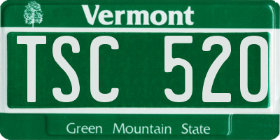 VT license plate TSC520