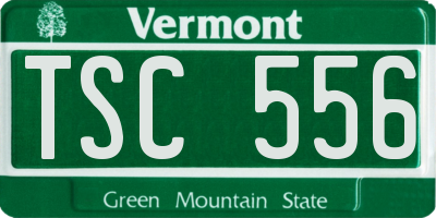 VT license plate TSC556