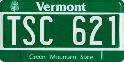 VT license plate TSC621