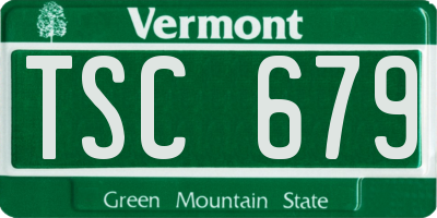 VT license plate TSC679