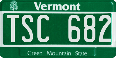 VT license plate TSC682