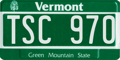 VT license plate TSC970