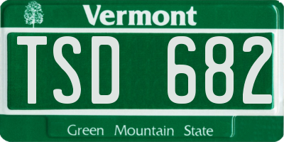 VT license plate TSD682