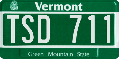 VT license plate TSD711