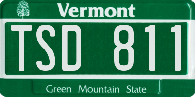 VT license plate TSD811