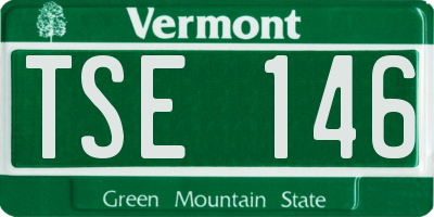 VT license plate TSE146