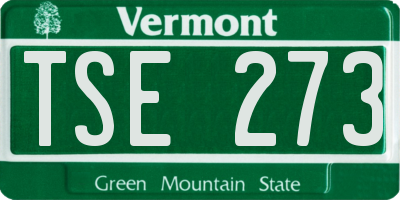 VT license plate TSE273
