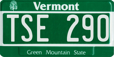 VT license plate TSE290