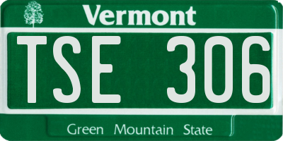 VT license plate TSE306