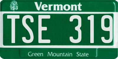 VT license plate TSE319