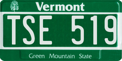 VT license plate TSE519