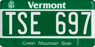 VT license plate TSE697
