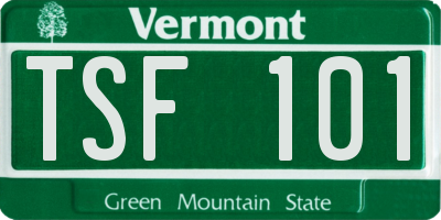 VT license plate TSF101