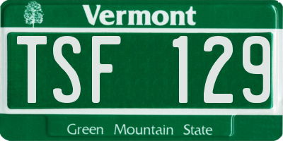 VT license plate TSF129