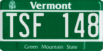 VT license plate TSF148