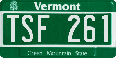 VT license plate TSF261