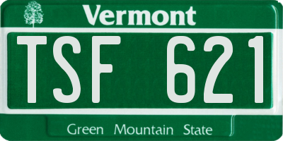 VT license plate TSF621