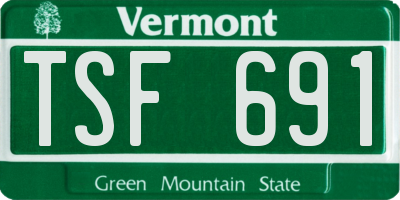 VT license plate TSF691