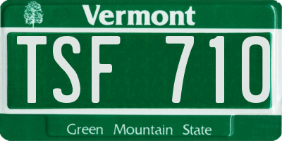 VT license plate TSF710