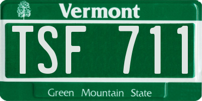 VT license plate TSF711