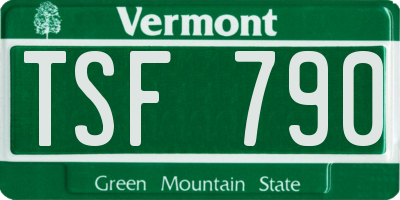 VT license plate TSF790