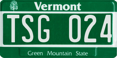 VT license plate TSG024