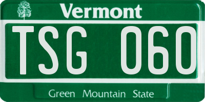 VT license plate TSG060