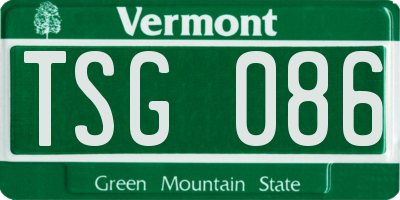 VT license plate TSG086