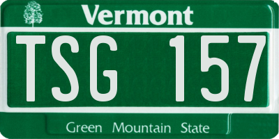 VT license plate TSG157