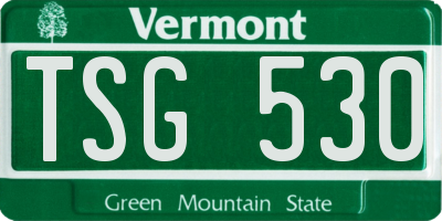 VT license plate TSG530
